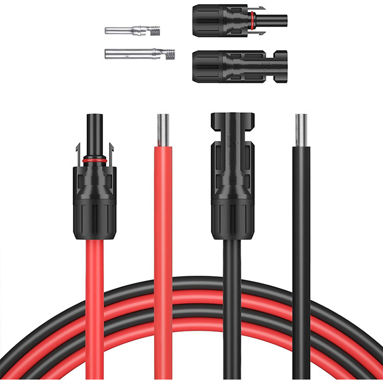 Dab tsi Ua 5 Feet 10AWG (6mm2) Hnub Ci Vaj Huam Sib Luag Hlau Qhov Tseem Ceeb rau Kev Sib Txuas Hluav Taws Xob Hnub Ci?